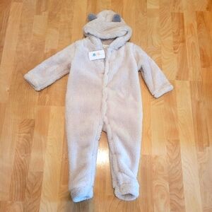 Suzanne Betro sherpa hooded jumpsuit size 24 months
